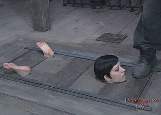 bondage girl in the bunny pit