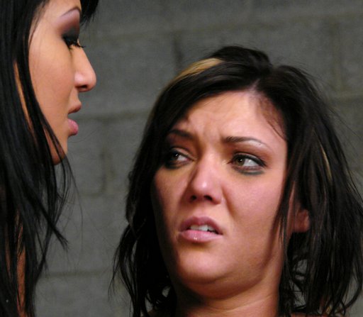 disgusted lesbian slave has just been told she is going to learn to kiss and lick her mistress's anus ass and rectum