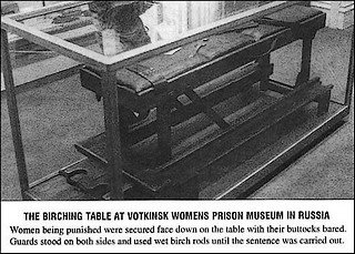 prison birching table