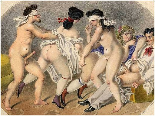 blindfolded fucking at the orgy