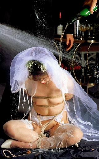 bondage bride drenched and showered