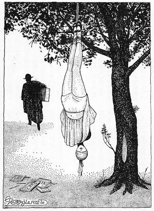suspended from a tree by the bondage highwayman