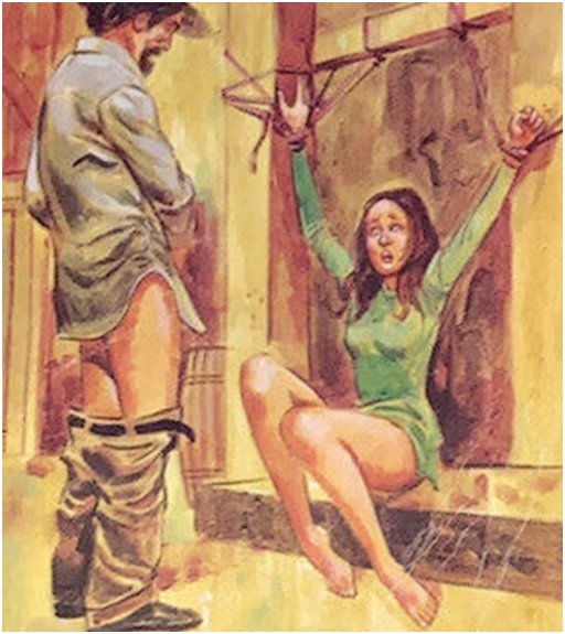 ravished by a crude man with his cowboy hat on