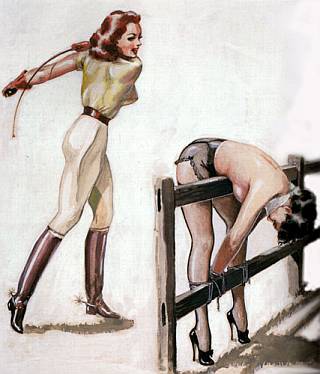 John Willie bondage whipping