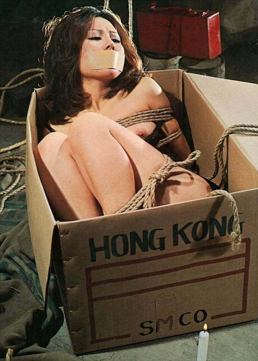 japanese bondage slavegirl in a cardboard box