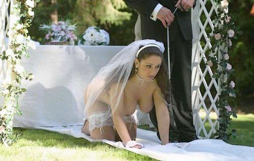 bride-on-leash