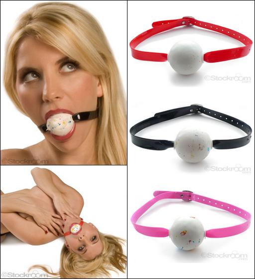 hard candy ball gag from The Stockroom