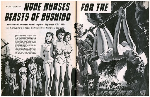 beasts of bushido chain gang nurses jap prisoner carried tied to bamboo pole log stick