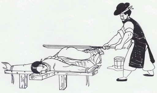 bondage spanking bench used for judicial corporal punishment in medieval China