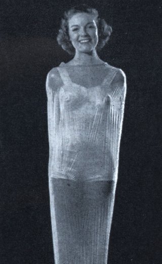 girl in a rubber bag