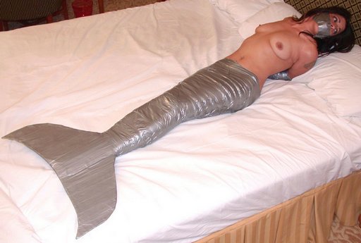 duct tape bondage mermaid
