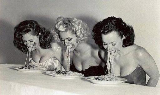pasta eating contest