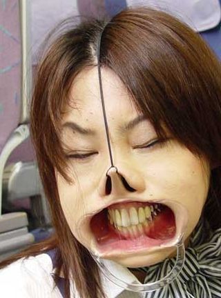 distorted face bondage