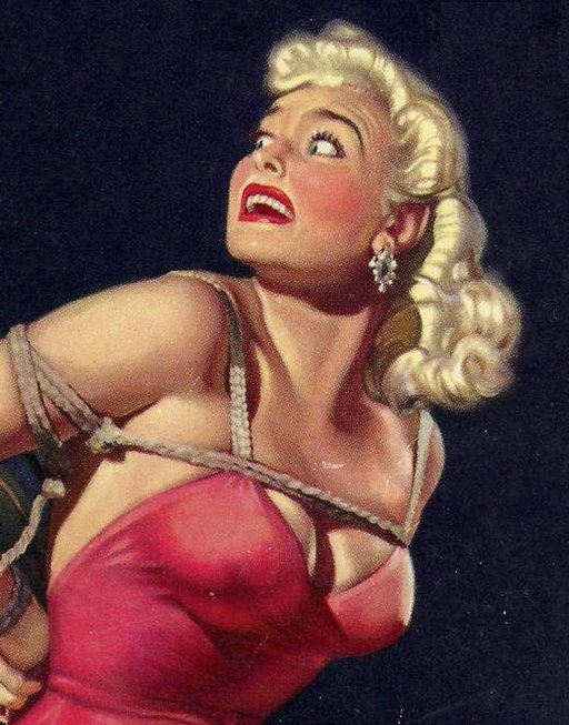 fearful bound blonde pulp cover detail