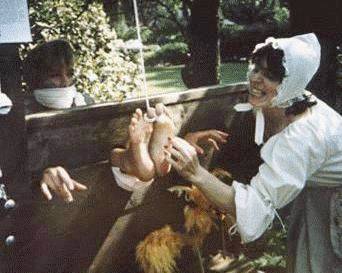 foot tickling in medieval stocks