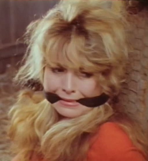 gagged woman with big hair