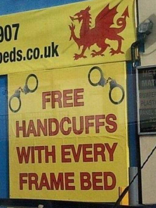 free handcuffs with every bed