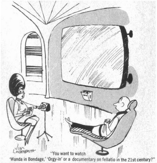 future of TV porn, a cartoon