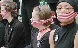 gagged political girls