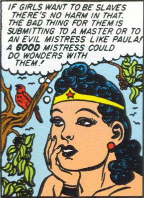 wonder woman endorsing female slavery