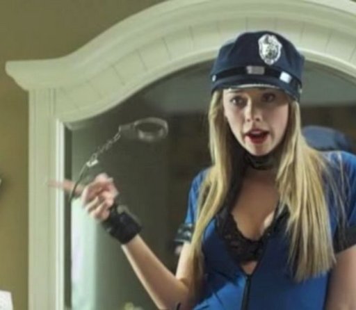 handcuff twirling sexy blonde cop