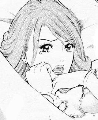 pretty manga girl in handcuffs