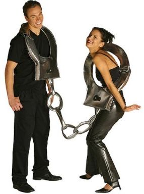 vinyl handcuffs costume