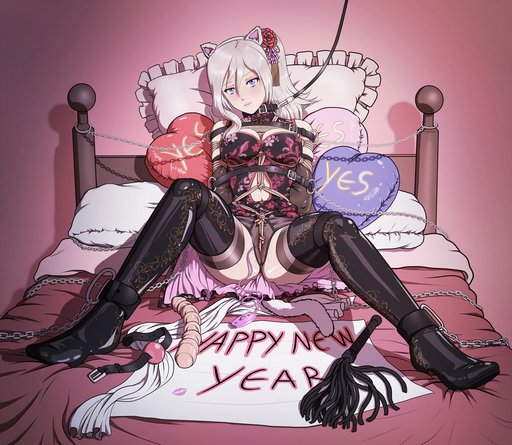 bondage catgirl new years present