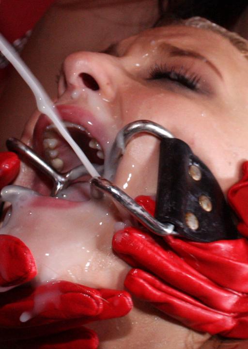 cum facial and ring gag