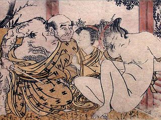 Japanese bondage art with caned boobs