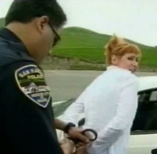 Kari from Mythbusters handcuffed by police