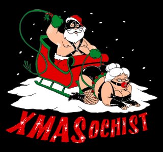 kinky santa taking mrs claus for a sleigh ride