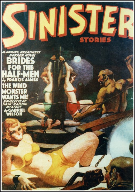sinister stories cover with manacled girls