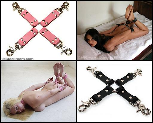leather hogties with snap clips