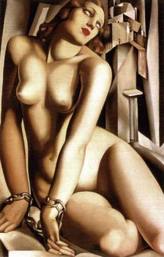 nude bondage art deco art