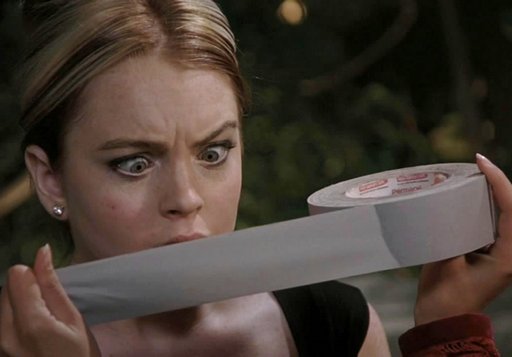 lindsay lohan gagged with duct tape for 2003 Freaky Friday