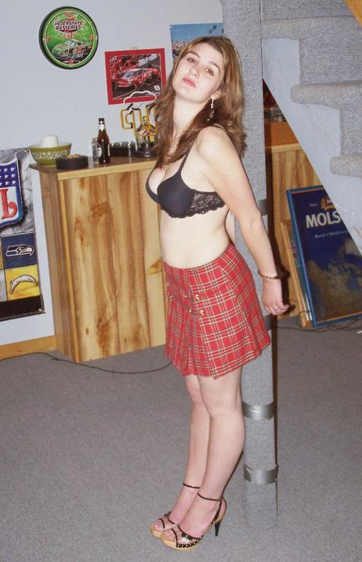 handcuffed girl in a man cave