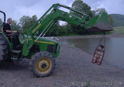 hauling marina to the water for her dunking session