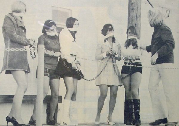 slavegirls in mod clothing from the 1960s or 1970s