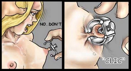 painful crushing nipple clamps