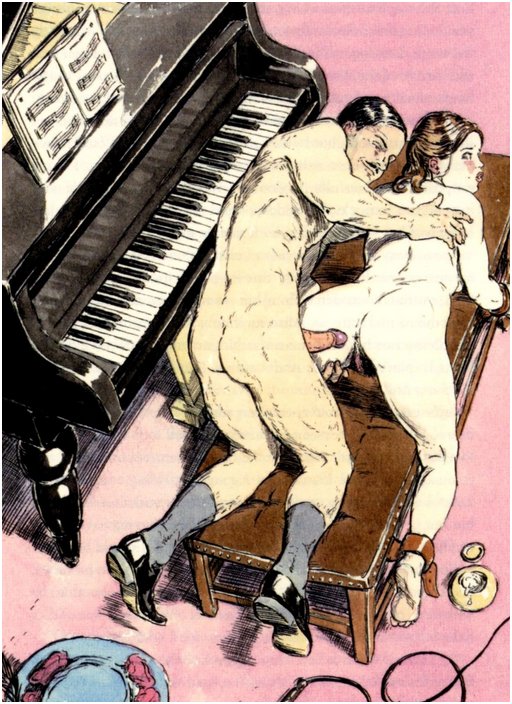 anal rape on the piano bench