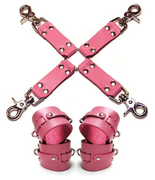 pink leather hogtie kit