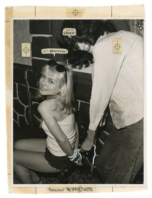 Debbie Harry in bondage and Joey Ramone ties her up
