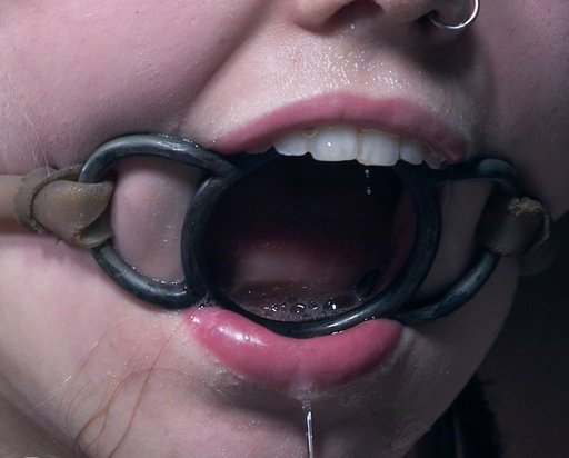 electra rayne ring gagged and drooling has a pretty mouth