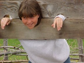 renn faire pillory with cute girl in it