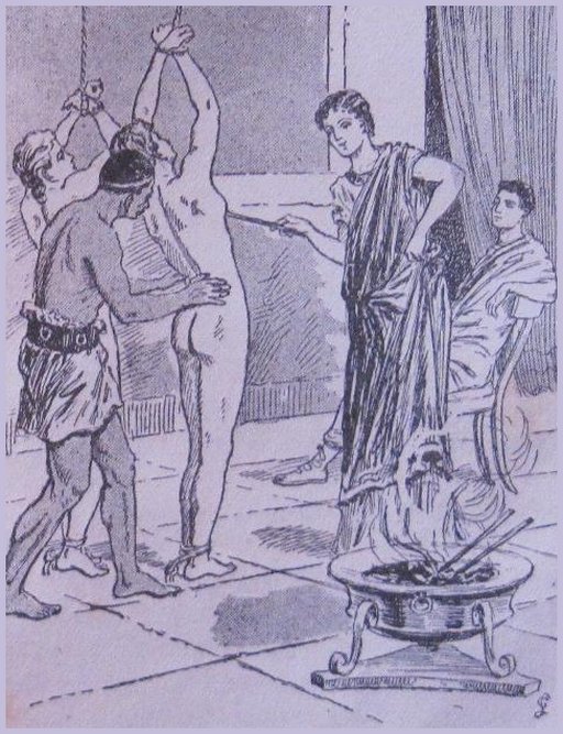 roman bondage breast torment artwork