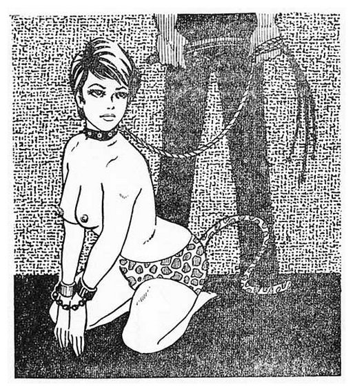bondage catgirl on a rope leash