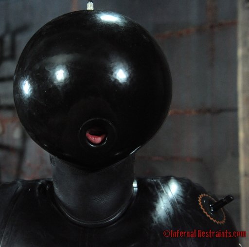 blow up rubber hood with fuckhole mouth