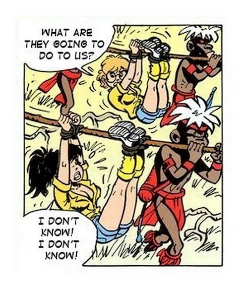 safari bondage comic book panel