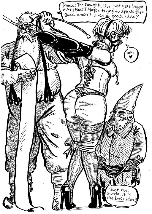 santa spanks all the kinky girls